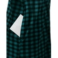 thumbnail image 4 of Doublju Womens Ruffle Cap Sleeve Loose Fit Plaid Shirts Dress With 2 Side Hand Pockets, 4 of 4