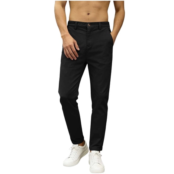 Mens Slim-Fit Wrinkle-Resistant Flat-Front Chino Pant with pockets