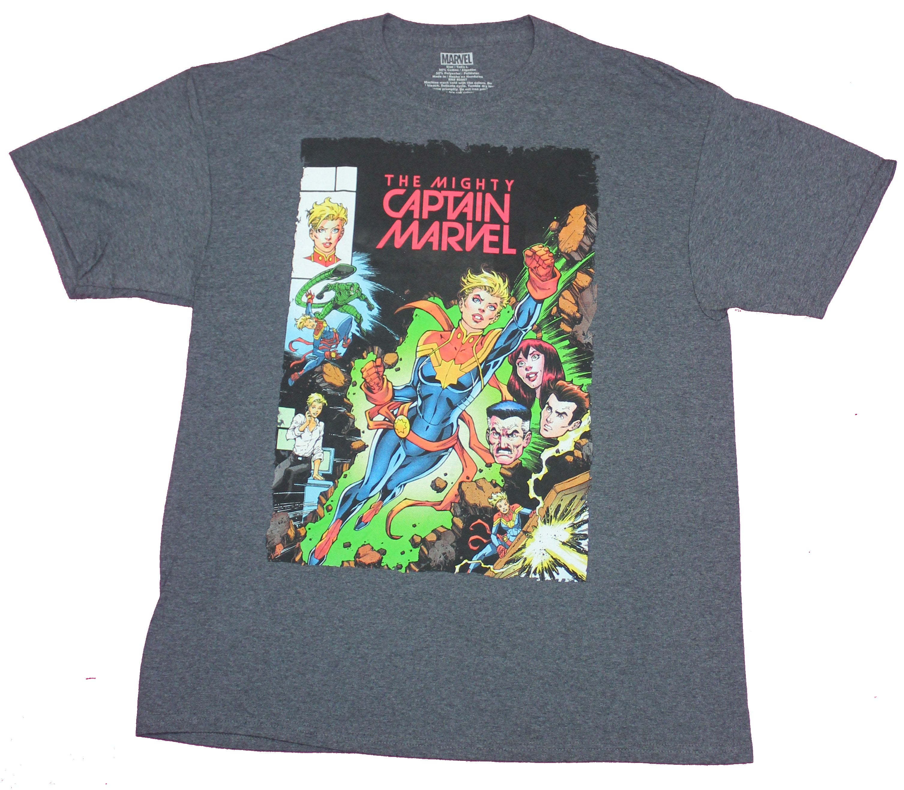 Captain Marvel Mens T-Shirt - Mighty 