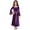 Purple, variant on Ocealan Girls Medieval Maiden Party Dress-up Velvet Bell Sleeve Empire Maxi Gown Dress Purple 14