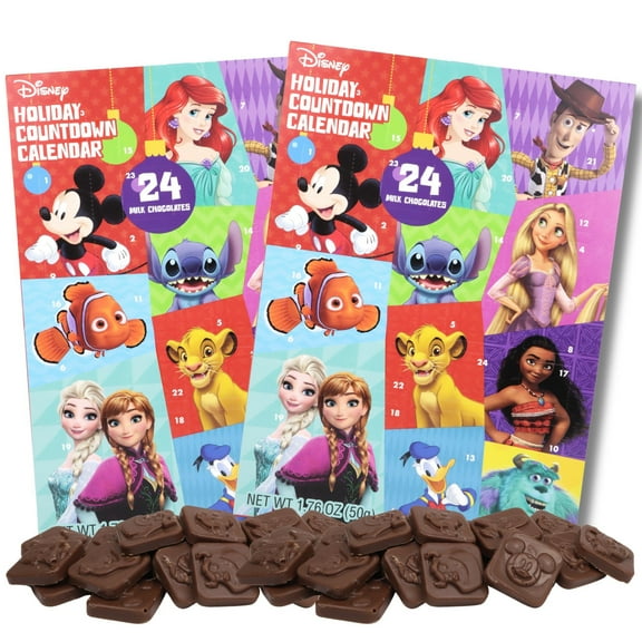 Holiday Character Countdown, Christmas Advent Calendars, Pack of 2, 1.76 Ounces per Calendar