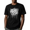 thumbnail image 2 of Men's T-Shirt Graffiti Abstract Hand Drawn Short Sleeve Casual Tee Classic Crew Neck T-Shirt for Men, M, 2 of 7