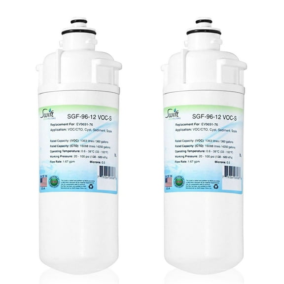 Swift Green Filters SGF-96-12 VOC-S Compatible Commercial Water Filter for EV9691-76, Made in USA (Pack of 2)