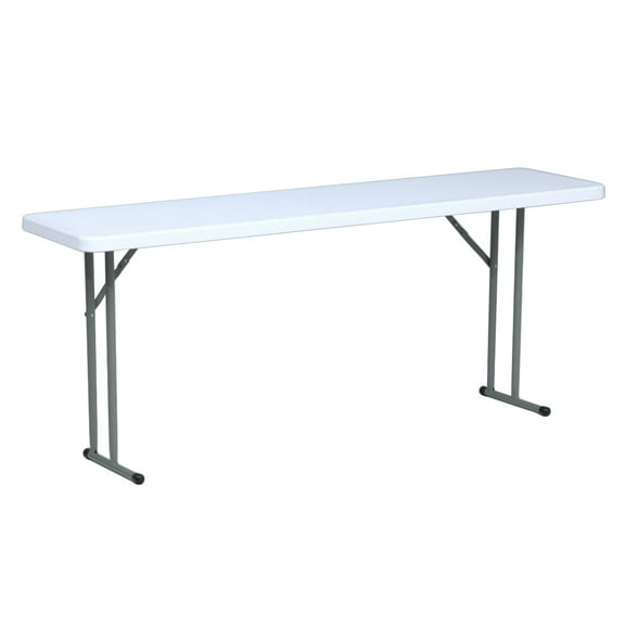 TentandTable Rectangle Seminar Plastic Table, White, 72 in
