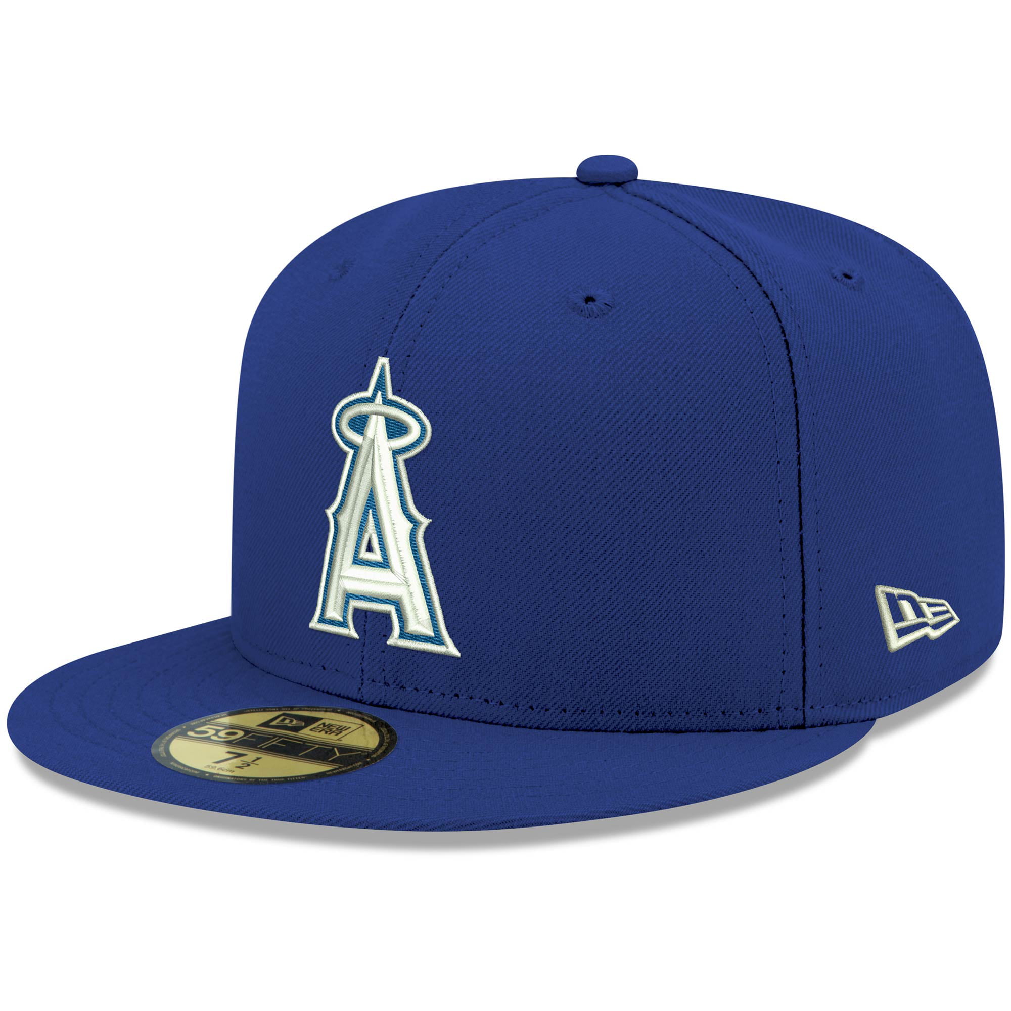 Men's New Era Royal Los Angeles Angels Logo White 59FIFTY Fitted Hat