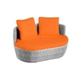 thumbnail image 3 of W Unlimited Romantic Outdoor Grey And Orange 7-Piece Ottoman Set 2115SET7-GY-OR, 3 of 5