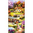thumbnail image 2 of Cuadros Decorativos 5D DIY taladro redondo completo diamante pintura verano jardín punto de cruz bordado Tmvgtek embutido en tela, 2 of 9