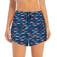 thumbnail image 2 of Salouo Colorful Fish 3 Print Women's 2 in 1 Running Shorts Double-Layer Shorts Athletic Workout Gym Yoga Shorts Running Shorts for Women-X-Large, 2 of 7