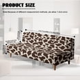 thumbnail image 2 of SCRAWLGOD Cow Print Beige Brown Stretch Futon Covers Armless Sofa Bed Covers Scratch Resistant Futon Mattress Cover Couch Furniture Protector for Pets Dogs, 2 of 7