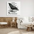 thumbnail image 2 of Black Crow Raven Creepy Halloween Text Quote Animals & Insects Graphic Art Gallery-Wrapped Canvas Print Wall Art, 2 of 7