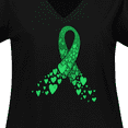 thumbnail image 4 of Inktastic Cerebral Palsy Awareness- Green Ribbon Made of Hearts Women's Plus Size V-Neck T-Shirt, 4 of 5
