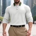 thumbnail image 4 of Generic Men's Knit Long Sleeve T Shirts Casual Collared Classic Polo Sweater Dress Pullover Fashion Golf Shirts, 4 of 7