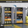 thumbnail image 6 of STANI Metal Storage Cabinet, 72" Freestanding Cabinets with Locking Door and 5 Adjustable Shelves, Steel Classic Tool Garage Cabinet for Home, Warehouse, Office, Garage, 6 of 9