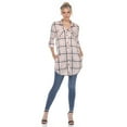 thumbnail image 5 of White Mark Women's Missy and Plus Size Plaid Printed Light-Weight Tunic Top, 5 of 10