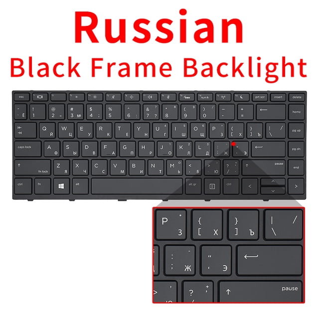 100 % Nouveau Original pour HP Probook 430 G5 440 G5 445 G5 Clavier d'Ordinateur Portable Rétroéclairage RU Noir Rétroéclairage