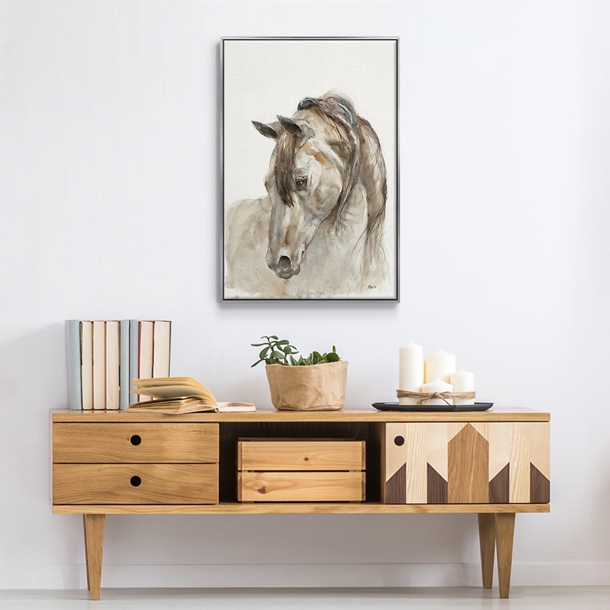 Dream with Me Framed Premium Gallery Wrapped Canvas - Ready to Hang - 17 x 25 - Silver Floating Frame