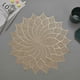 thumbnail image 1 of Decorative Leaf PVC Placemats Flower Placemats Hollow Dining Table Place Mats Heat Resistant Non-slip Dining Placemats Table Mats for Home Kitchen Wed, 1 of 5