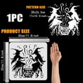 thumbnail image 2 of Witch Afternoon Tea Stencil for Painting 11.8x11.8 inch Reusable Cauldron of Witches Brew Drawing Template Large Witch Day Painting Stencil for Home Wood Furniture Floor Decoration, 2 of 7