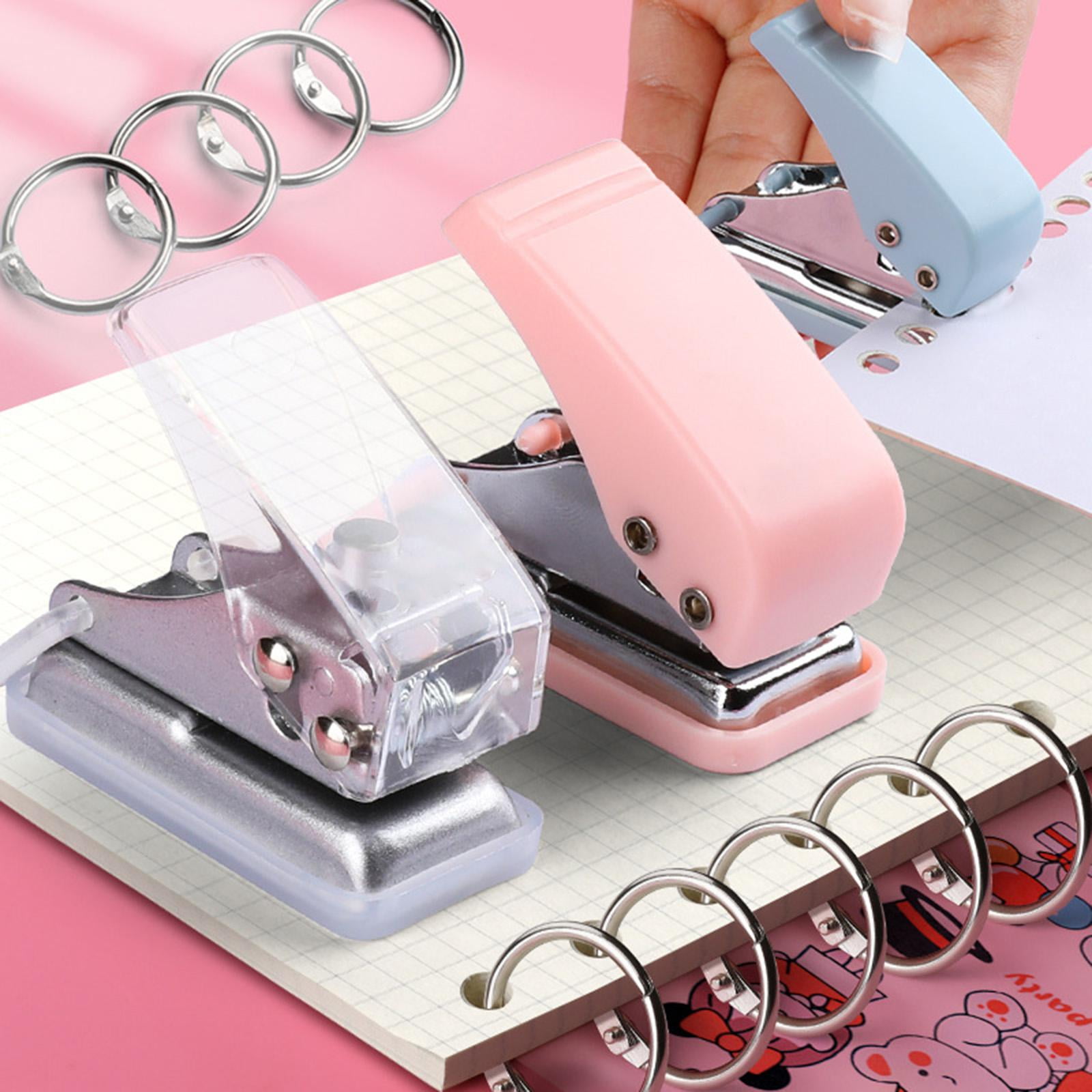 Pink Blue Color Single Ring Mini Hole Puncher 1 Hole Cute Paper Punch  Portable Office School Binding Supplies Stationery - AliExpress