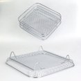 thumbnail image 2 of Freidora de aire Parrilla de acero inoxidable de tres capas Accesorios para freidoras de aire Utensilios para hornear cuadrados, 2 of 5