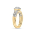 thumbnail image 3 of 10kt Yellow Gold Round Diamond Bridal Wedding Ring Band Set 1/3 Cttw, 3 of 4