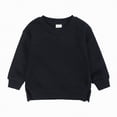 thumbnail image 2 of Godom Baby Girl Boy Sweatshirt Crew Neck Long Sleeve Pullover Toddler Kids Lightfleece Lined Tops Solid Color, 2 of 5