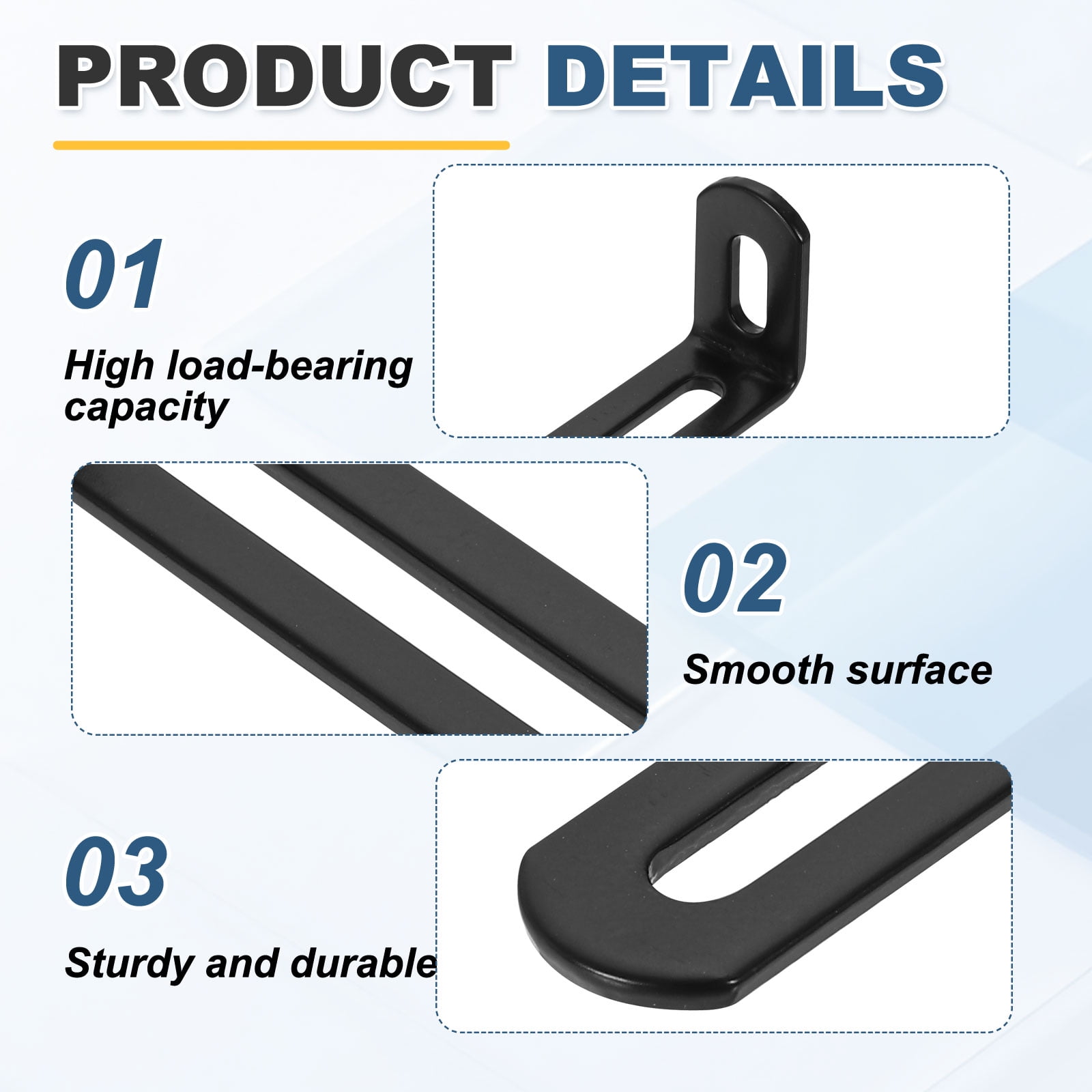 Uxcell 20 Pcs Adjustable Right Angle Brackets, Slotted L-Shape Corner Bracket 2"x1.2"x0.7", 90 Degree Steel l Bracket Support for Shelves, Wood Furniture Construction, Matte Black