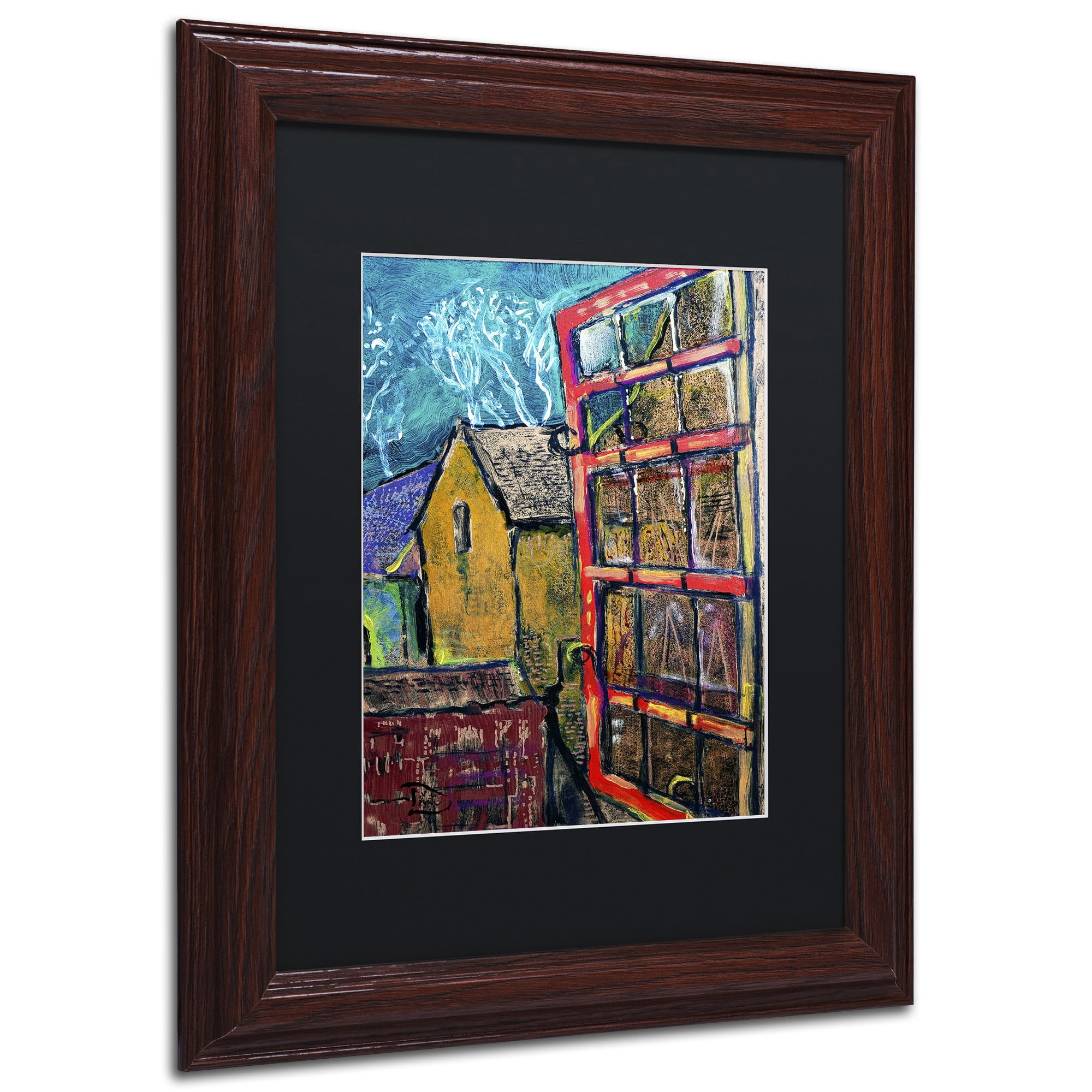 Trademark Fine Art "Union Station-Shops" Canvas Art by Gregory O'Hanlon, Black Matte, Wood Frame