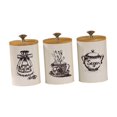 thumbnail image 3 of Bamboohart 3x Kitchen Canisters Set Coffee Tea Sugar Containers Modern Jars Decor Farmhouse vintage, 3 of 9