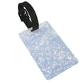 thumbnail image 3 of Daiia White Bule Glitter Durable Luggage Tags with Secure Strap Travel ID Tags Suitcase ID Tags Bag Identification Tags - Easy Identification for Men and Women, 3 of 8