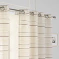thumbnail image 3 of Quality Home Color Striped Faux Linen 2 Panel Curtain Set 96" Length, 3 of 5