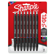 Sharpie S-Gel Pens 0.7 mm, Assorted Colors, 8 Per Pack