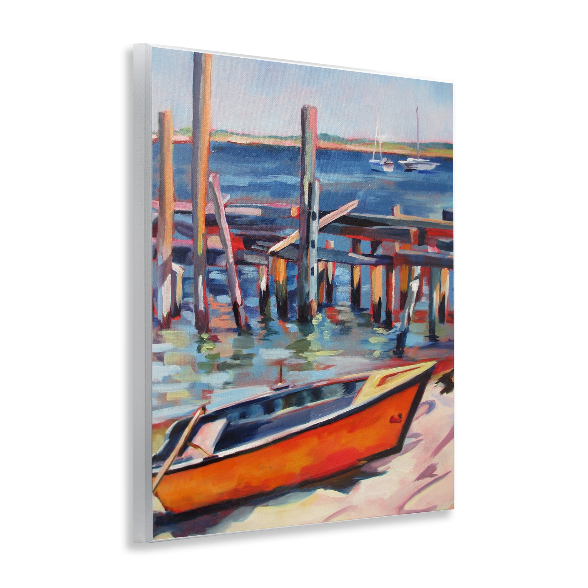 Stupell Industries Provincetown Harbor Boat Wall Plaque Art, design by Maxine Shore