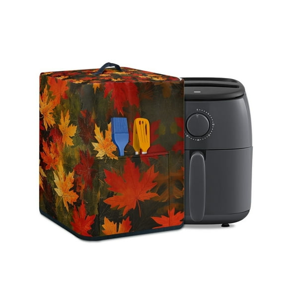 ZUXONGSY Fall Maple Leaf Air Fryer Cover Appliance Dust Covers Blender Cover with Bottom Edge Universal Coffee Maker Hood Keep Appliance Clean Fit 5 6 Qt Thanksgiving Fall Decor