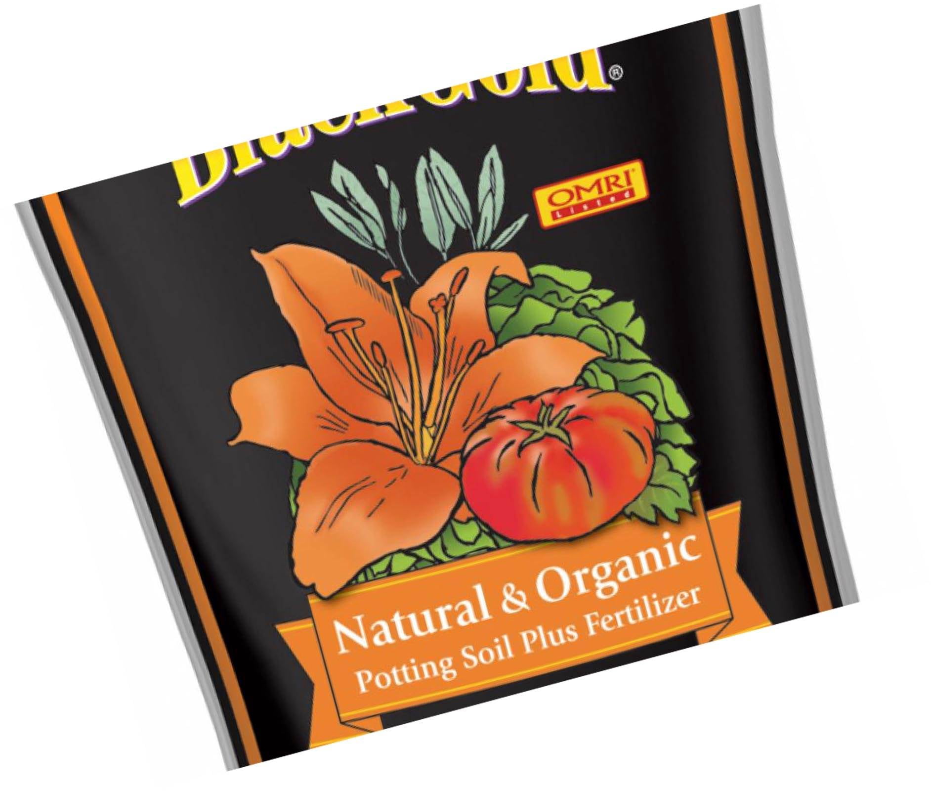 SunGro Black Gold 2 Cu Ft Natural & Organic Potting Soil + Fertilizer (4 Pack)
