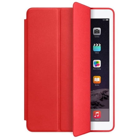 PU Leather Case For iPad Air 2 A1566 A1567 Magnet Auto Sleep Stand Flip Leather Cover for iPad air 2 9.7 inch tablet case red