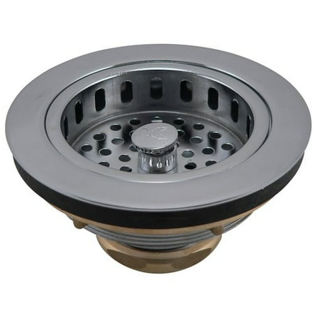 

Keeney K5445DSBN Brass Drop Post Basket Kitchen Sink Strainer Brushed Nickel