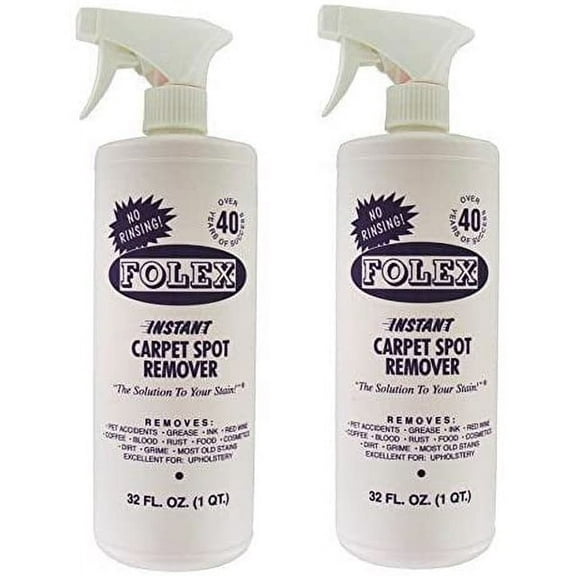 Folex Instant Carpet Spot Remover, 32oz (2 Pack) - Effective Rug & Carpet Cleaner  Spray