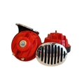thumbnail image 4 of 2 Bocinas Claxon Caracol Rejilla Rojas Universales Auto rojo, 4 of 6