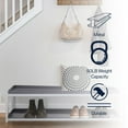 thumbnail image 2 of happimess SRK1000C Industrial Compact 10.75" 6-Pair 2-Tier Iron Shoe Rack, Gray/White, 2 of 8