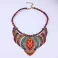 thumbnail image 3 of Yesbay Vintage Women Rhinestone Pendant Bib Necklace Statement Tribal Jewelry Gift,Orange-, 3 of 7