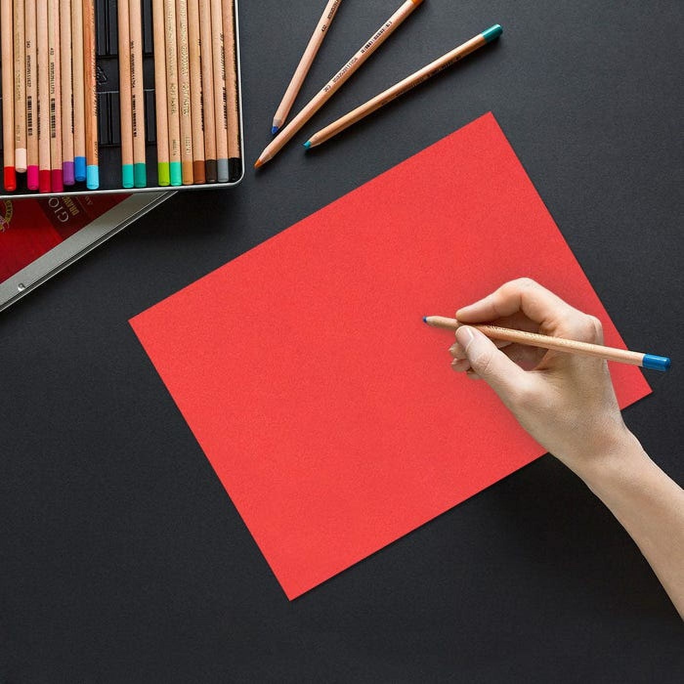 JAM Paper Solid Colors, 8 1/2 x 11, Ruby Red, 65lb, 100 per Pack