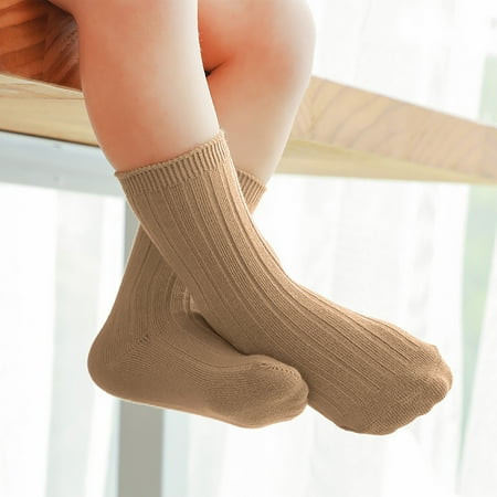

dmqupv Baby Children s Socks Boys And Girls Cotton Socks Double Needle Mid Calf Baby Baby Baby Items for Newborns Girl B 6-12 Months