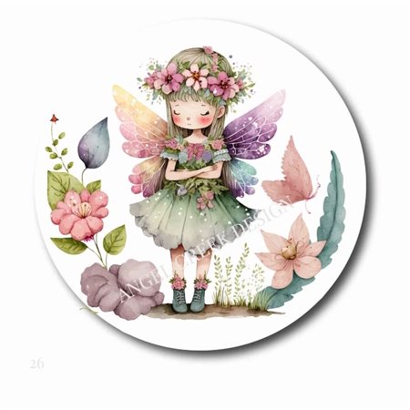 DOPASTICKER Stunning Fairy Girl Butterflies Scrapbook Stickers Phone Decal Water Bottle Stickers Cars Stickers Water Bottle Stickers For Kids