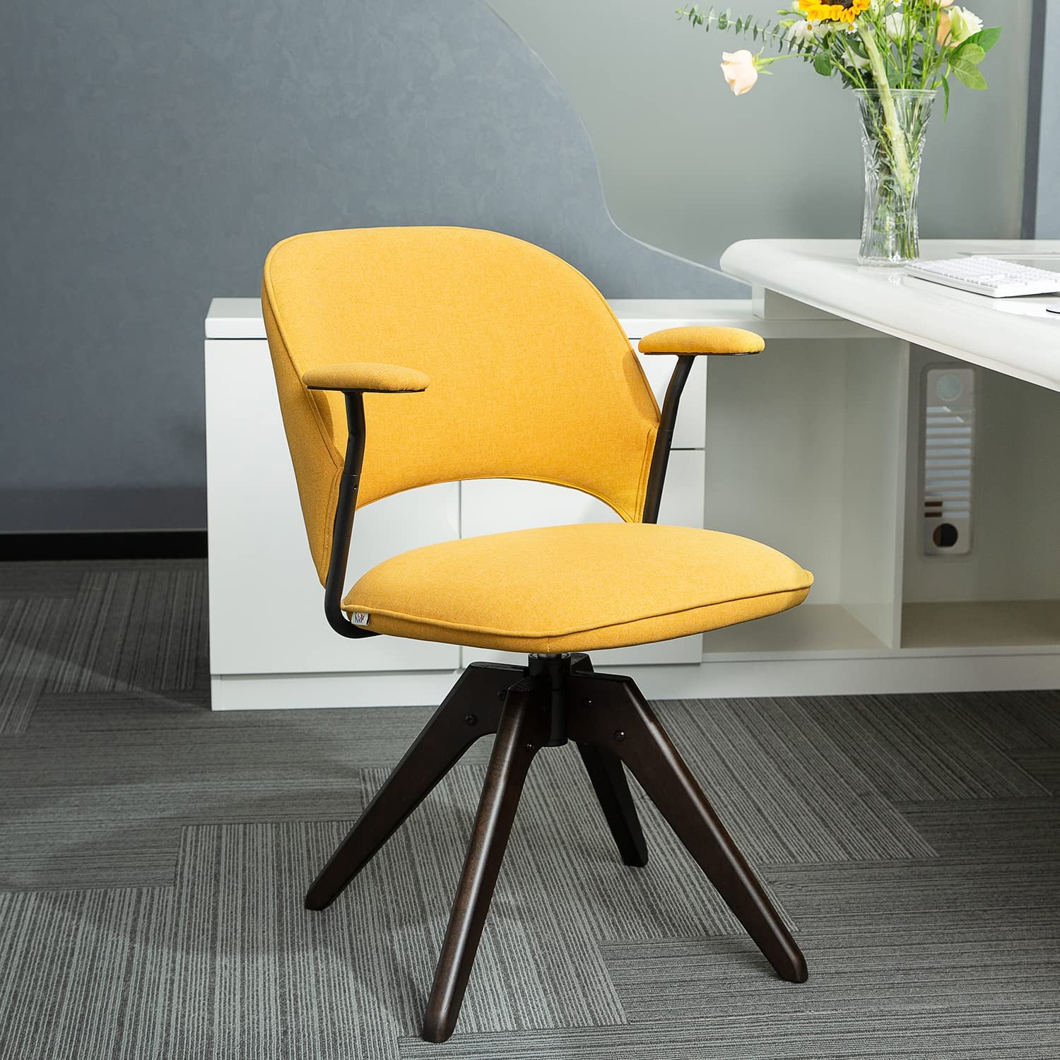 DYD MidCentury Modern Swivel Accent Chair Comfortable Home Office Computer Desk Armchair No