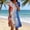 Light Blue, variant on American 250th Anniversary Dresses For Women Round Neck Short Sleeved Casual Summer Shift Dress Sky Blue XL