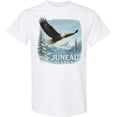 thumbnail image 3 of Inktastic Juneau Alaska Bald Eagle Mountain Landscape T-Shirt, 3 of 5