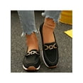 thumbnail image 6 of Women Wedge Slip-On Loafers, Round Toe, Low Heel Buckle, Flat Casual Shoes with Soft Sole for Comfort, 6 of 9