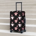 thumbnail image 5 of Romantic axolotls heart black Luggage Cover Anti Scratch, Elastic Suitcase Protector Suitcase Covers for Luggage Fits 18-32 Inch Luggage, 5 of 5
