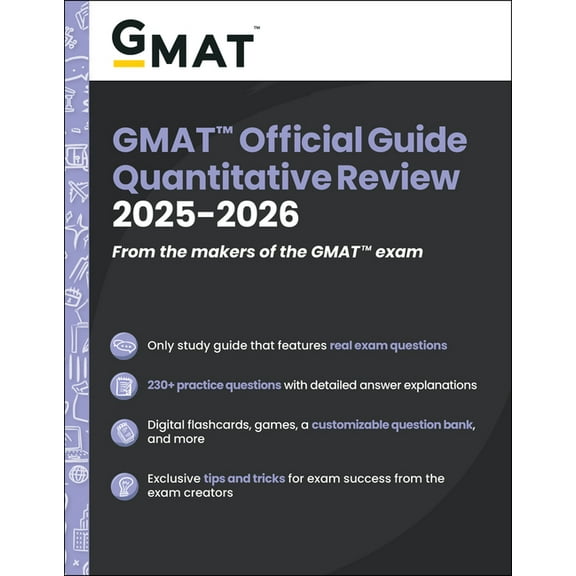 GMAT Official Guide Quantitative Review 2025-2026: Book   Online Question Bank, (Paperback)